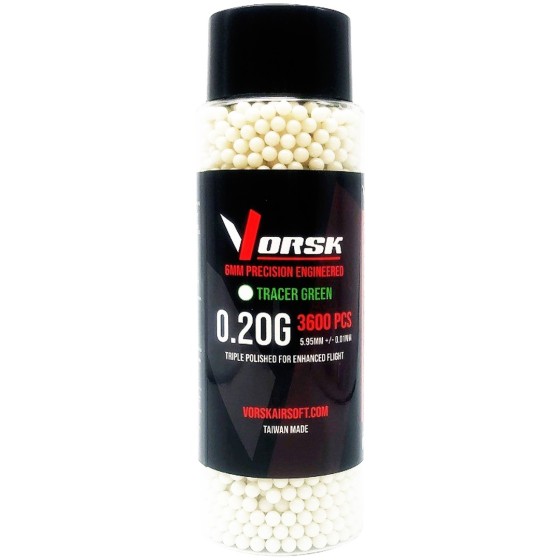 Airsoft BBs Tracer (3600R Bottle) 0.20g - Green
