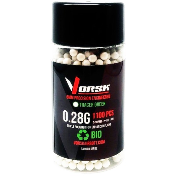 Airsoft BBs Tracer (1100R Bottle) 0.28g - Green