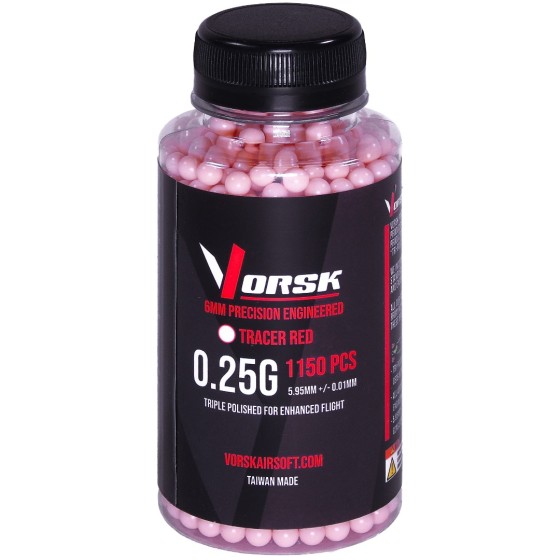 6mm Precision Tracer Airsoft BBs (1150R) 0.25g - Red