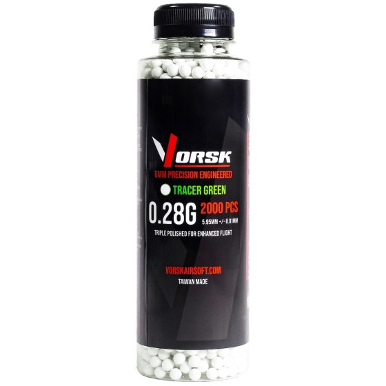 6mm Precision Tracer Airsoft BBs (2000R) 0.28g - Green