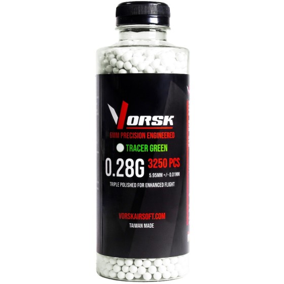 6mm Precision Tracer Airsoft BBs (3250R) 0.28g - Green