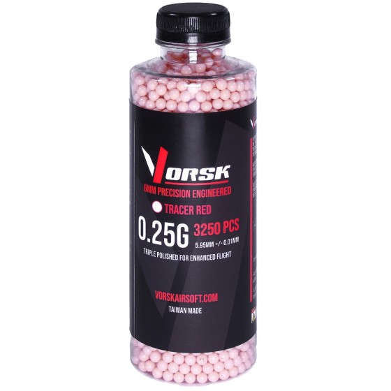 6mm Precision Tracer Airsoft BBs (3250R) 0.25g - Red