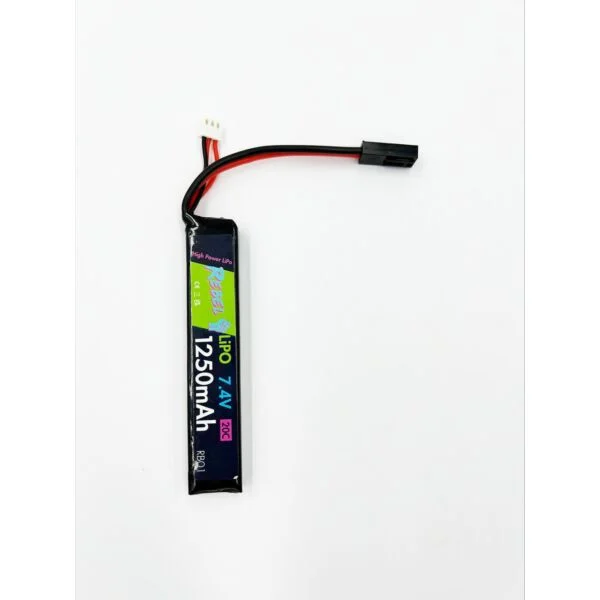 Rebel Battery - 1250mAh Lipo 7.4V 20C Stick - Mini Tamiya