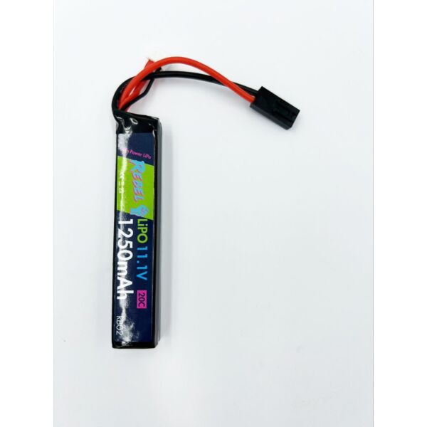 Rebel Battery - 1250mAh Lipo 11.1V 20C Stick - Mini Tamiya