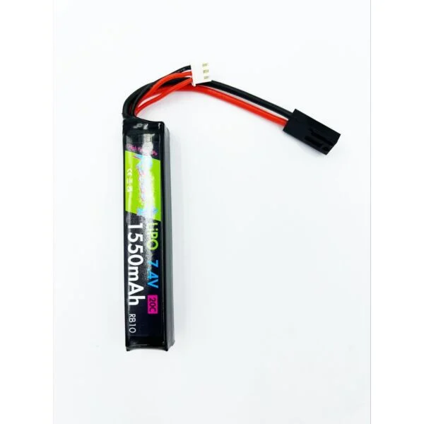 Rebel Battery - 1550mAh Lipo 7.4V 20C Stick - Mini Tamiya