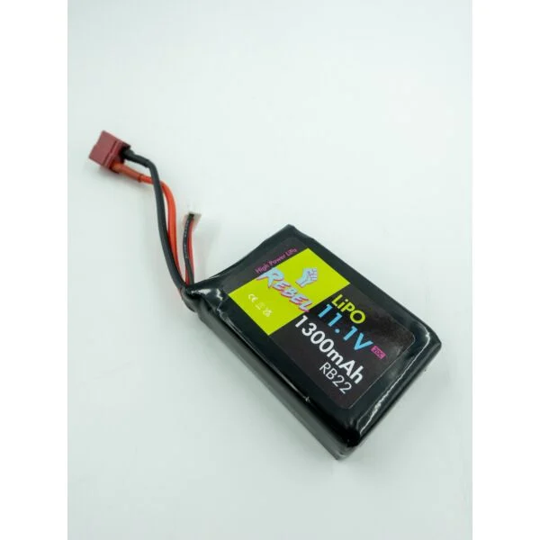 Rebel Battery - 1300mAh LiPo 11.1V 20C stick (PEQ/AN-15) - Deans