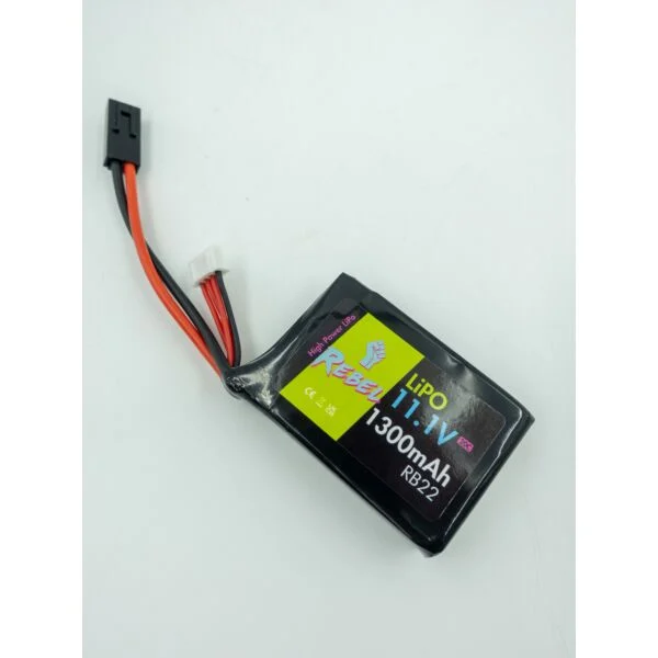 Rebel Battery - 1300mAh LiPo 11.1V 20C stick (PEQ/AN-15) - Mini Tamiya)