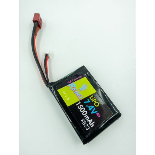Rebel Battery - 1500mAh LiPo 7.4V 20C stick (PEQ/AN-15) Deans