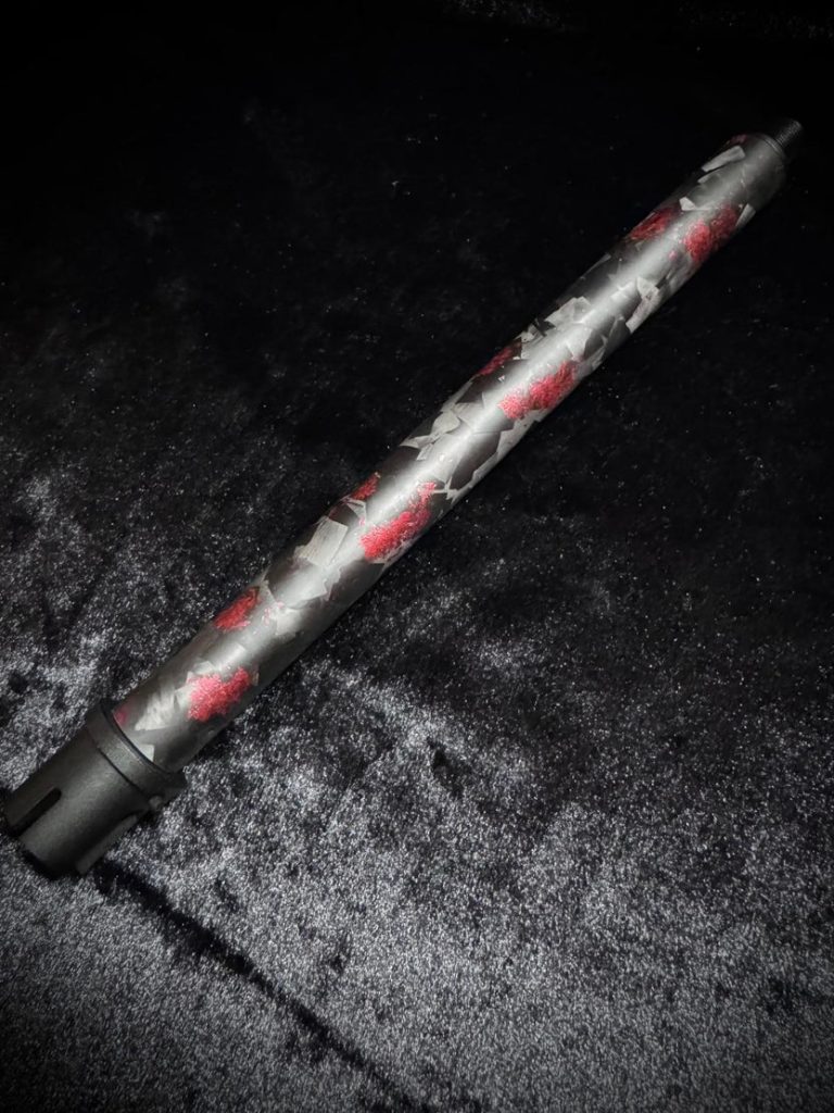 Wolverine MTW 10" Fleck Forged Carbon Outer Barrel RED