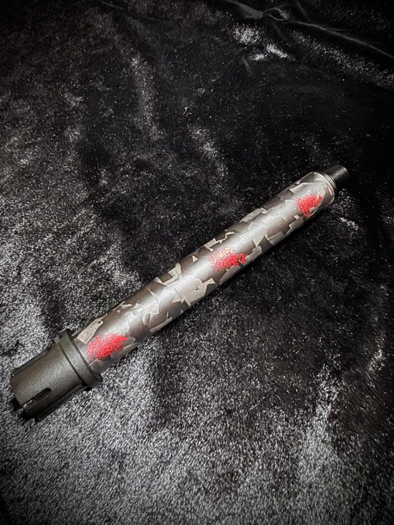 Wolverine MTW 7" Fleck Forged Carbon Outer Barrel RED